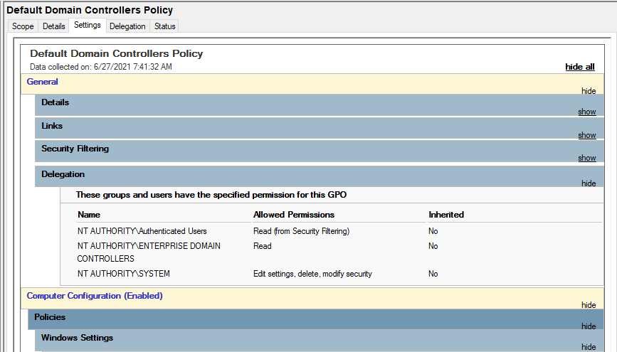 Default Domain Controller