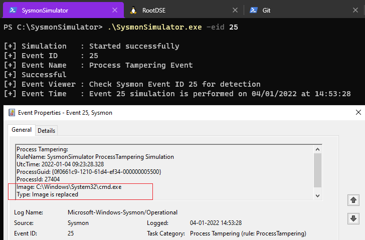 Understanding Sysmon Events Using SysmonSimulator | RootDSE